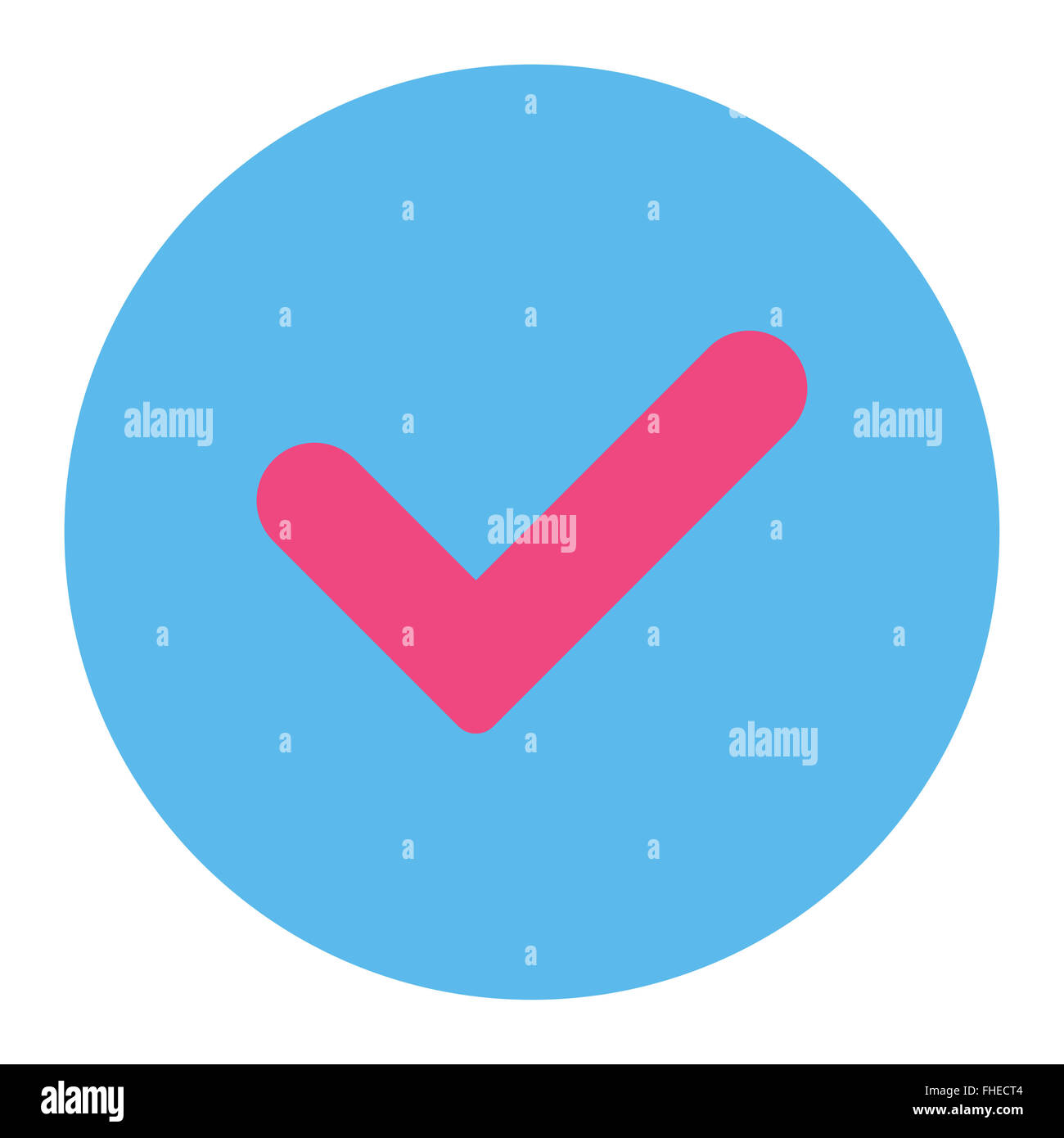 Yes flat pink and blue colors round button Stock Photo - Alamy