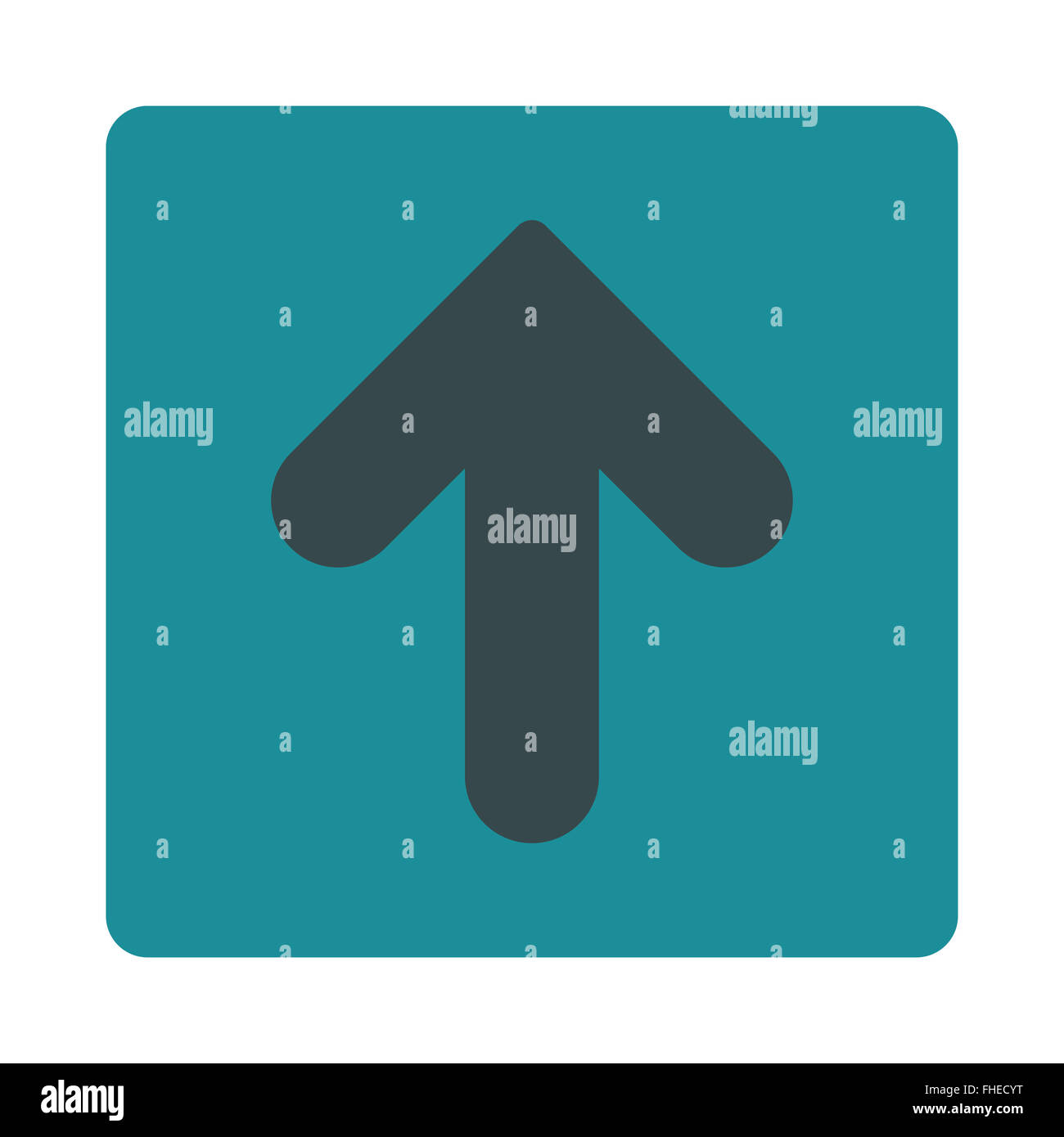Arrow Up flat soft blue colors rounded button Stock Photo - Alamy