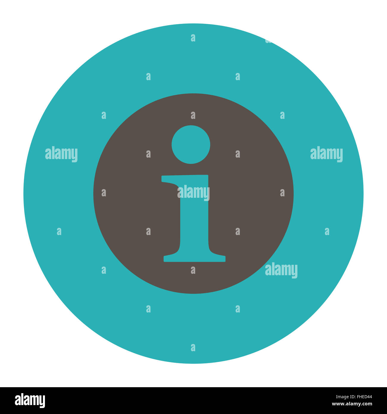 Information flat grey and cyan colors round button Stock Photo - Alamy