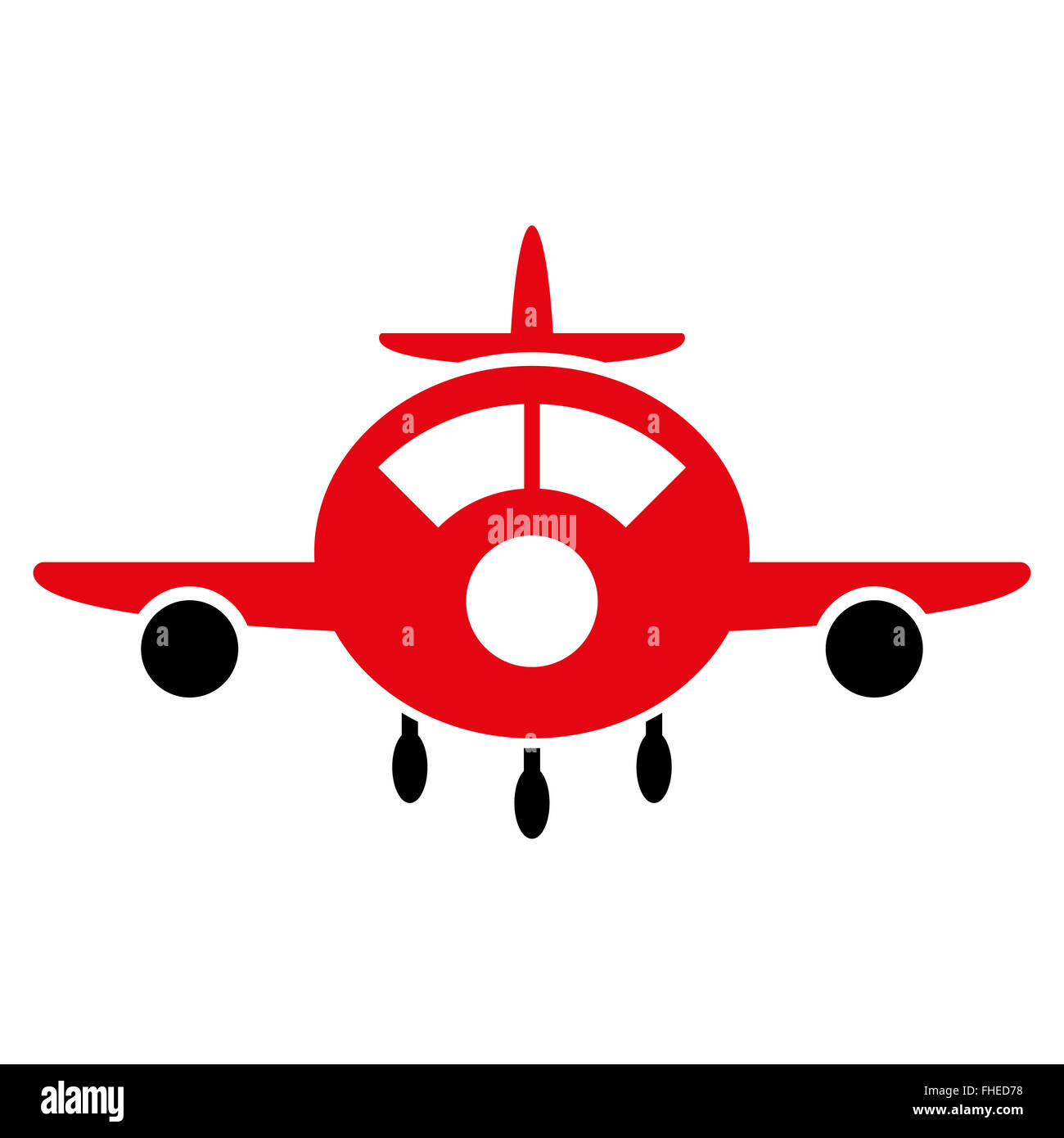 Aircraft Flat Icon Stock Photo - Alamy