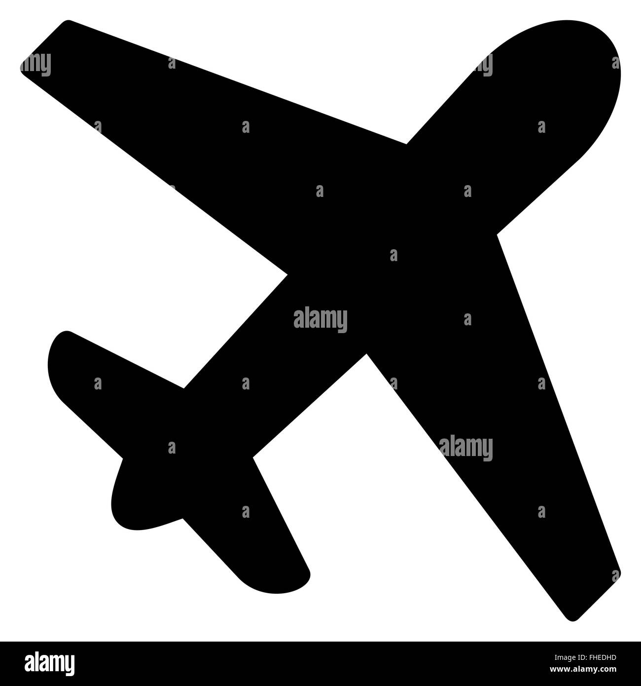 Airplane Flat Icon Stock Photo - Alamy