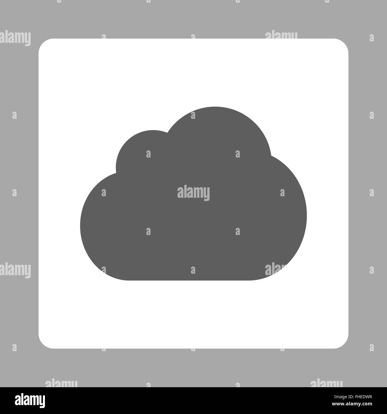 Cloud flat dark gray and white colors rounded button Stock Photo - Alamy