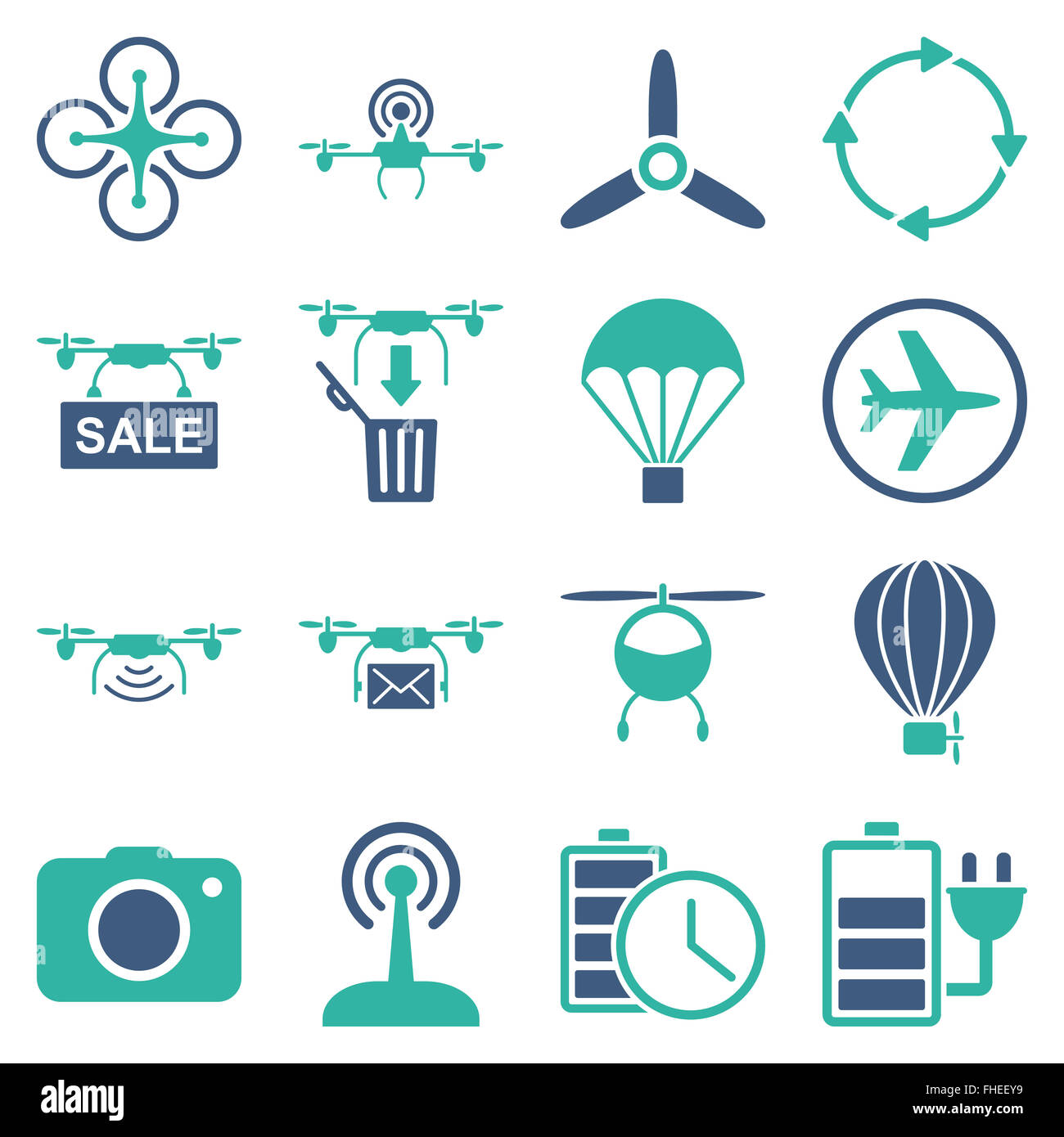 Copter tools icon set Stock Photo - Alamy