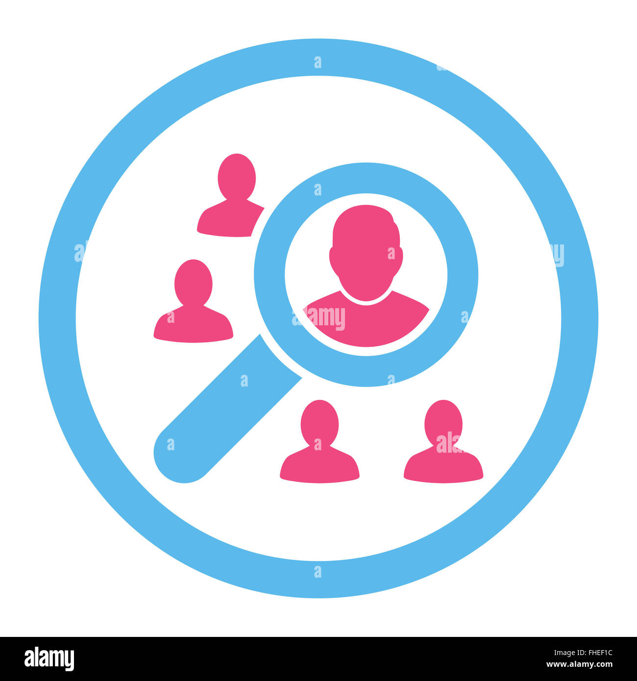 Marketing flat pink and blue colors rounded vector icon Stock Photo - Alamy