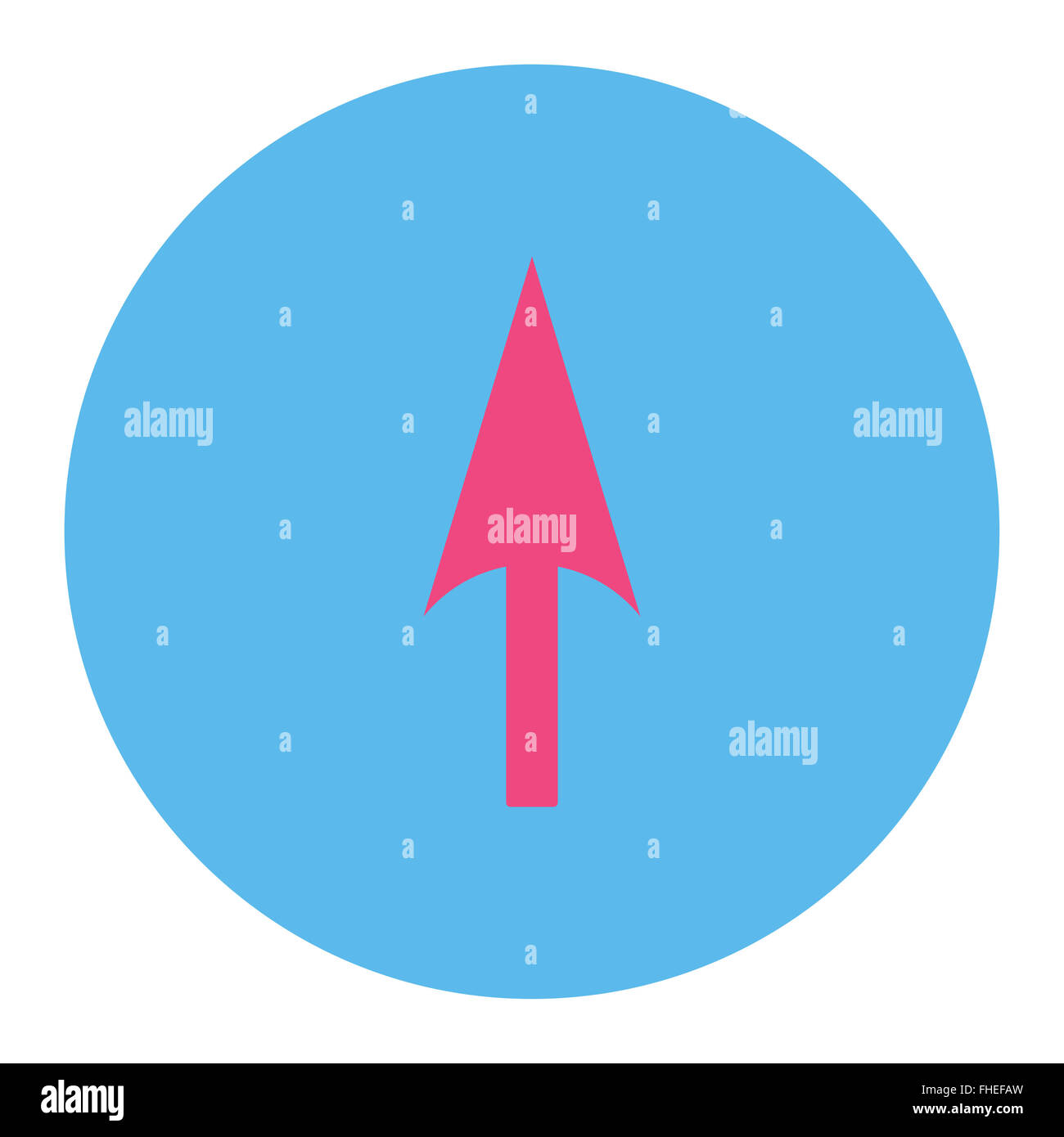 Arrow Axis Y flat pink and blue colors round button Stock Photo - Alamy