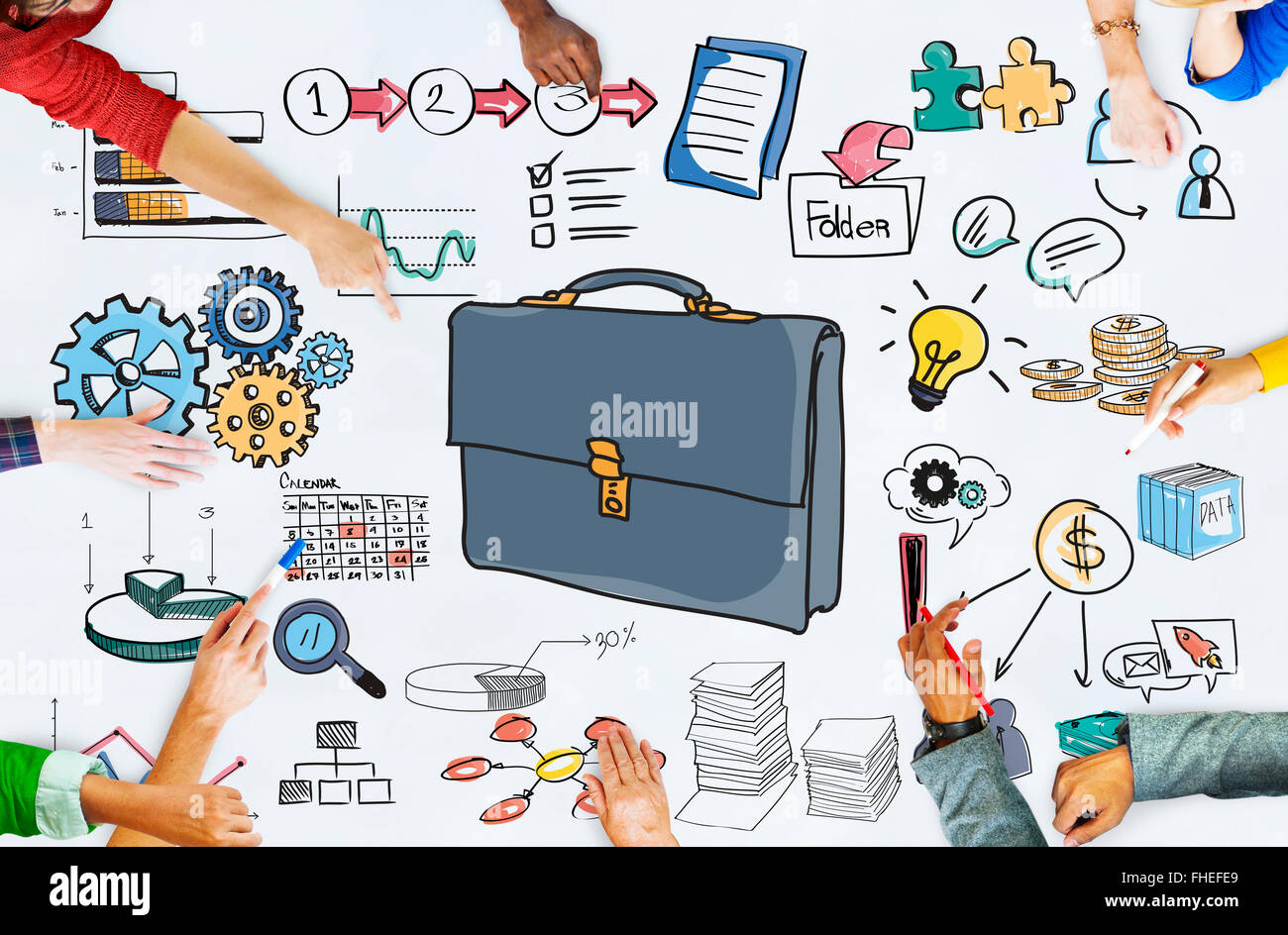 Business Team Meeting Brainstorming Planning Concept Stock Photo - Alamy
