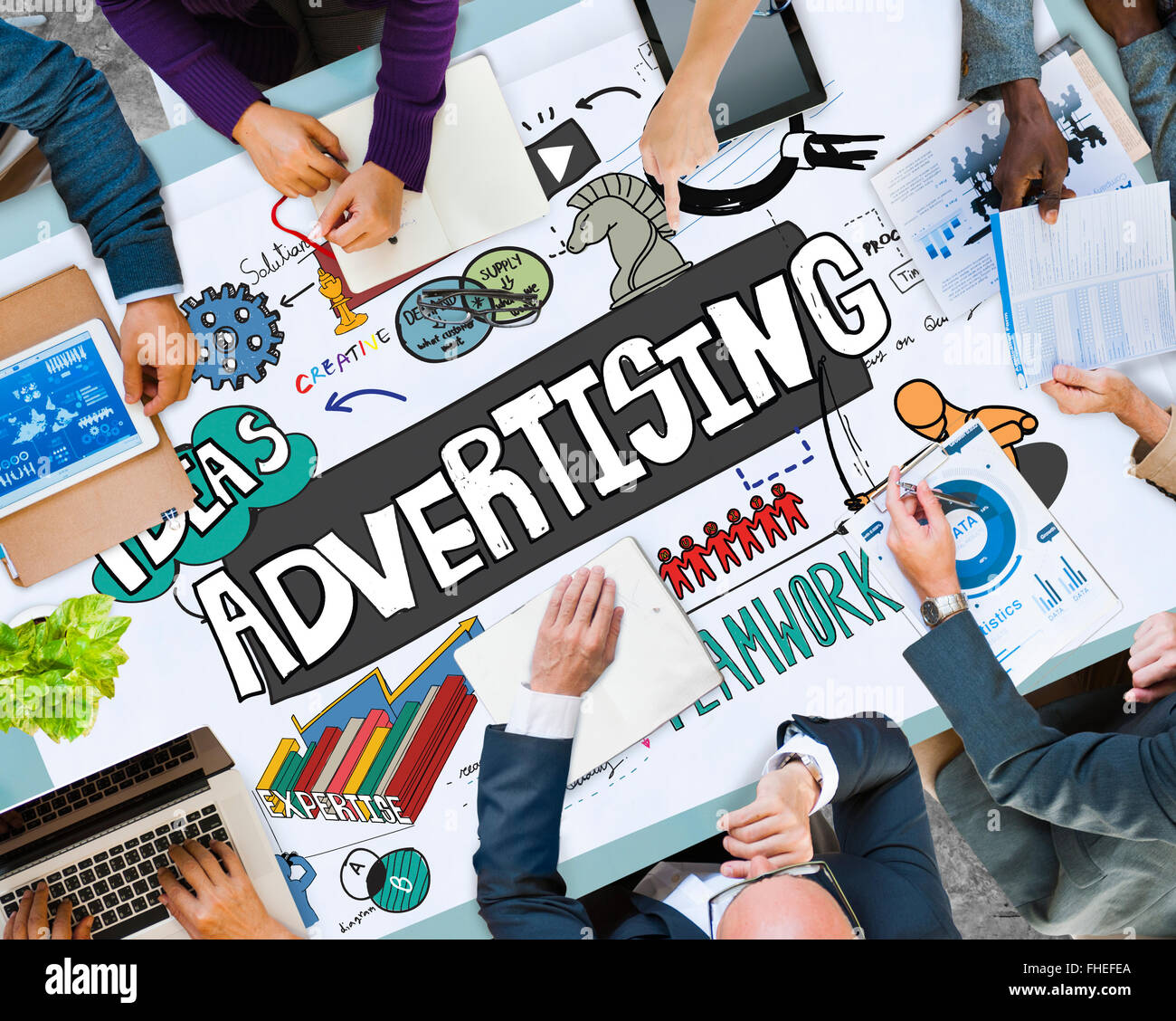 Advertising Campaign Promotion Branding Concept Stock Photo - Alamy