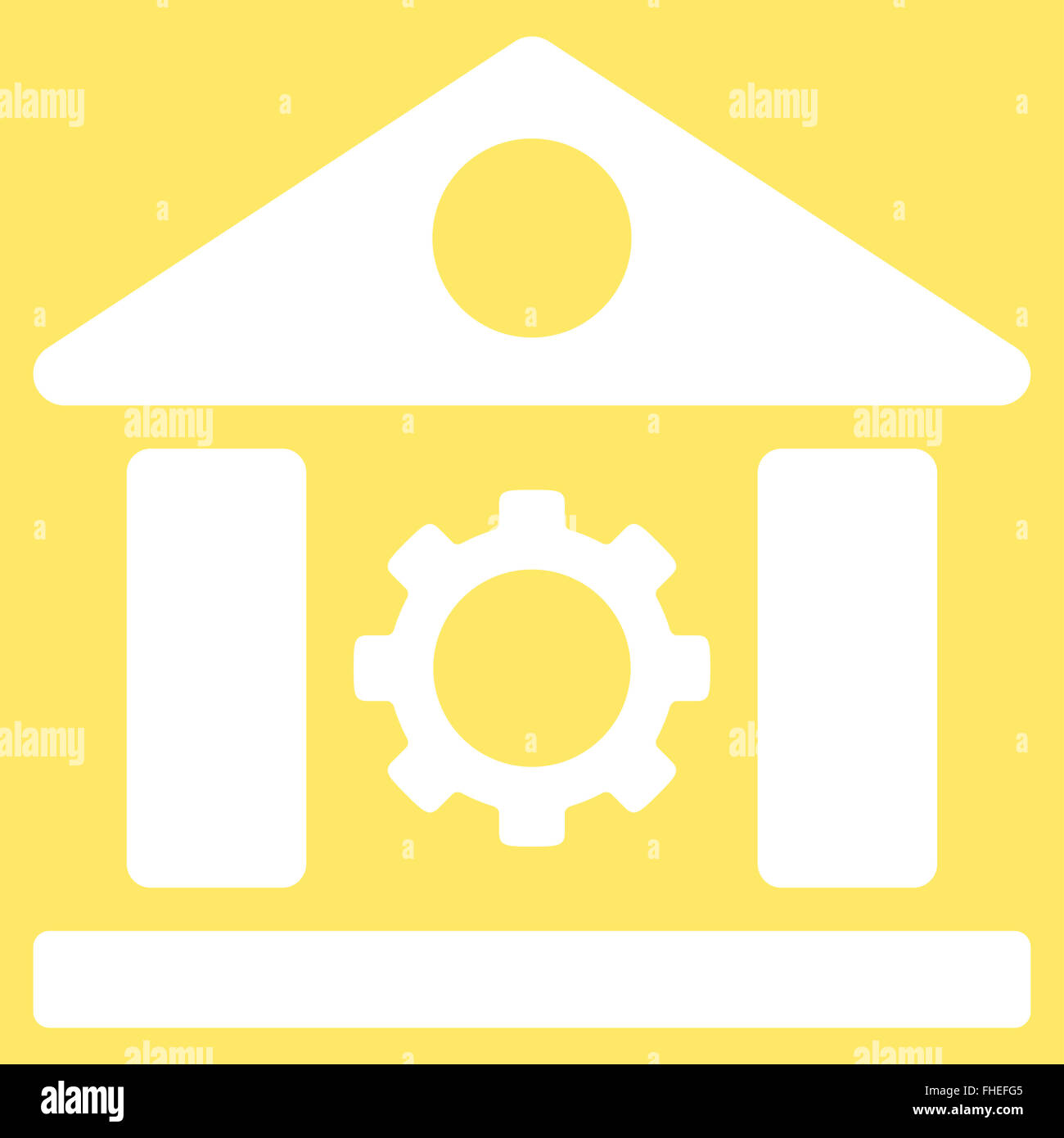 Factory Flat Icon Stock Photo - Alamy