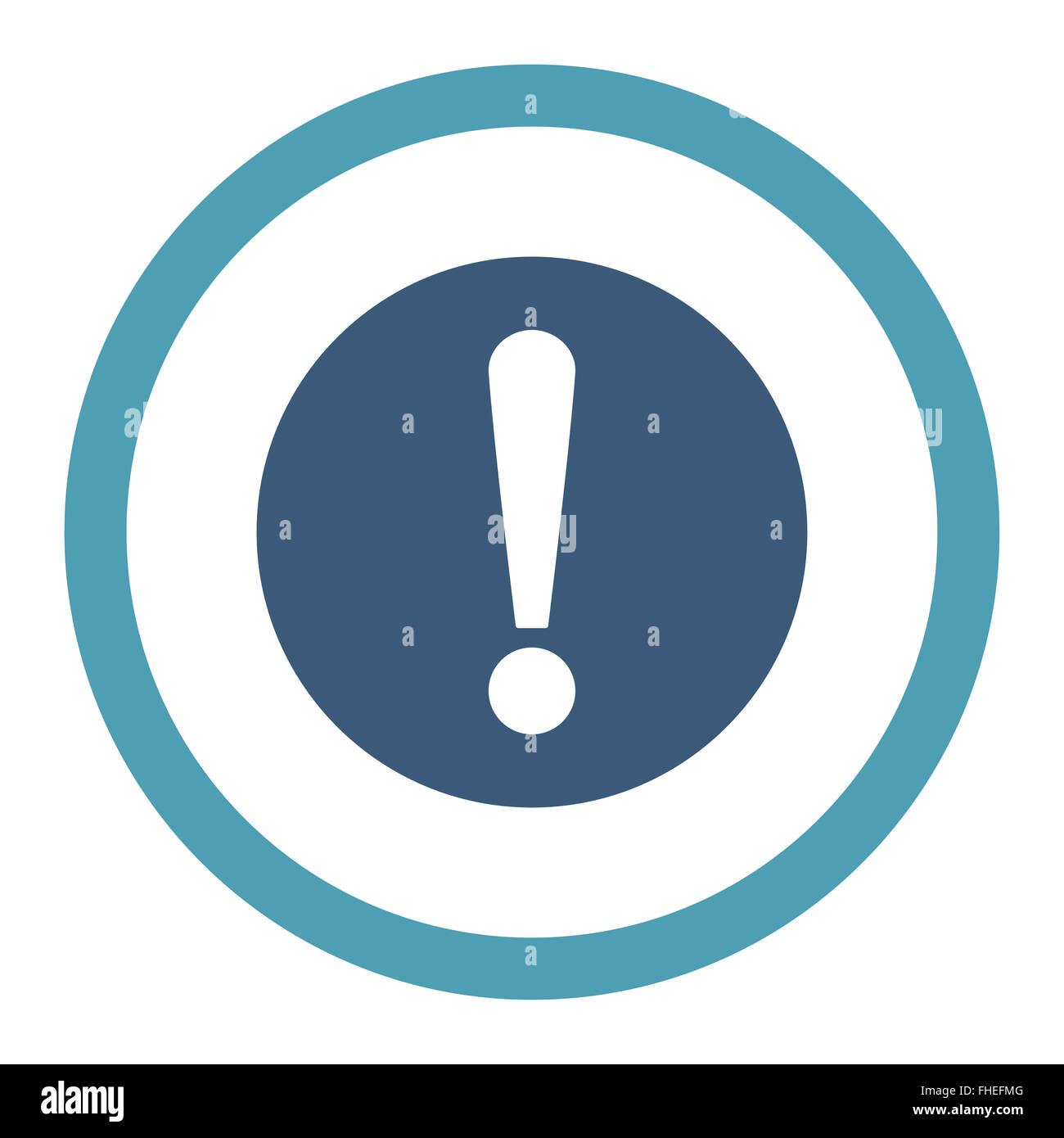Problem flat cyan and blue colors rounded vector icon Stock Photo - Alamy