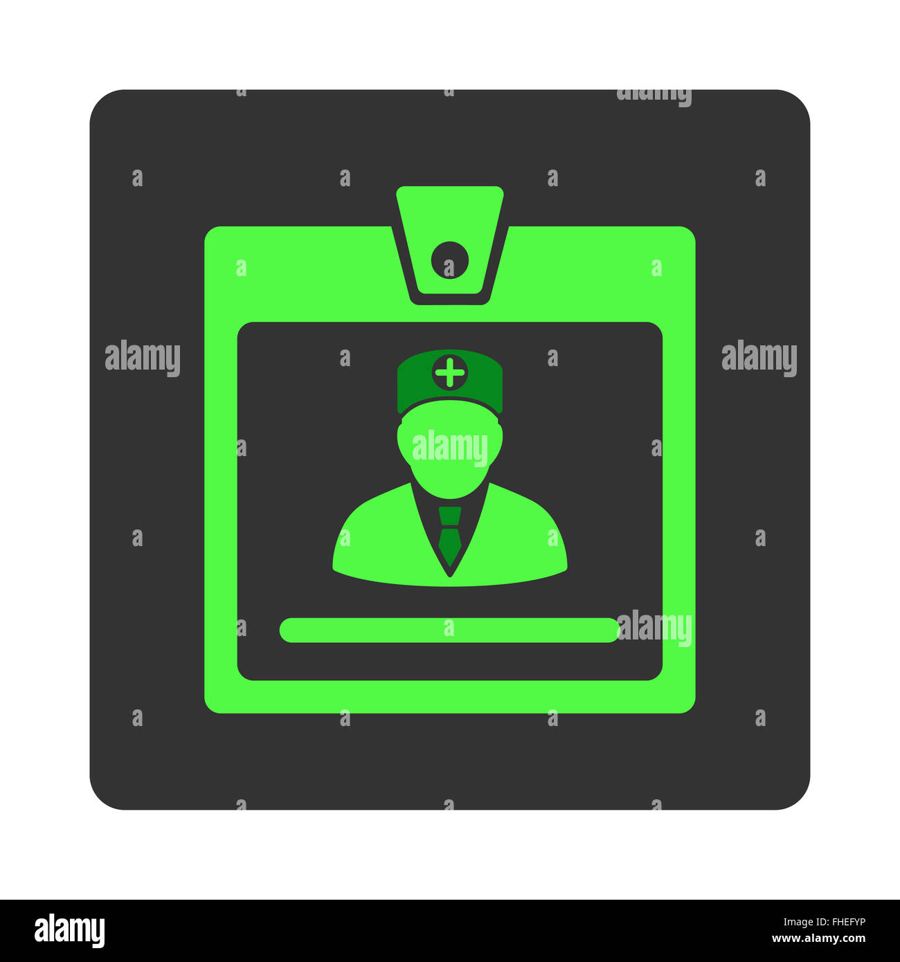 Doctor Badge Flat Button Stock Photo - Alamy