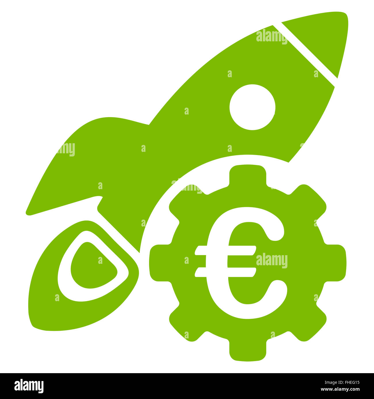 Euro Rocket Science Icon Stock Photo - Alamy