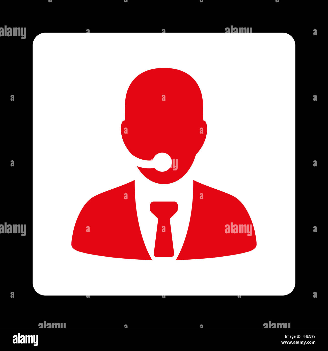 Call center operator icon Stock Photo - Alamy