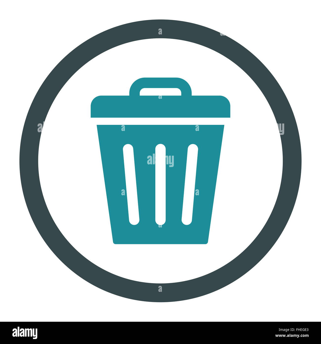 Trash Can flat soft blue colors rounded vector icon Stock Photo - Alamy