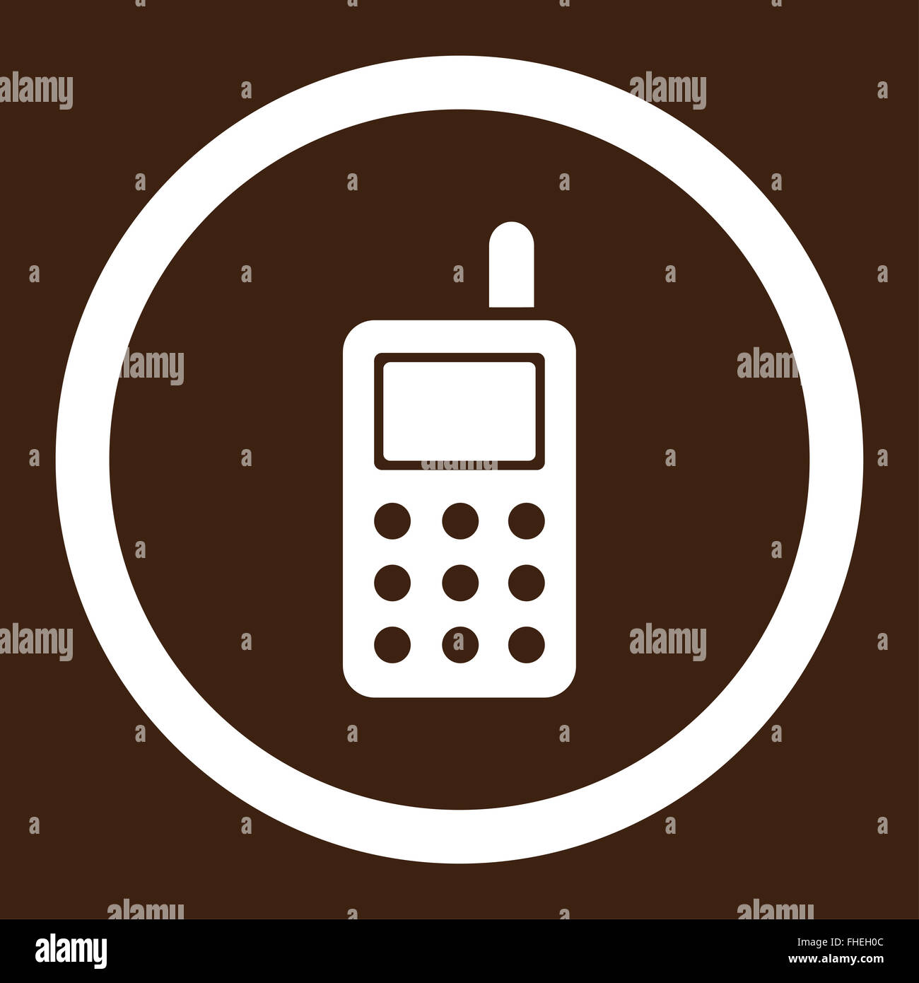 Cell Phone Rounded Vector Icon Stock Photo - Alamy