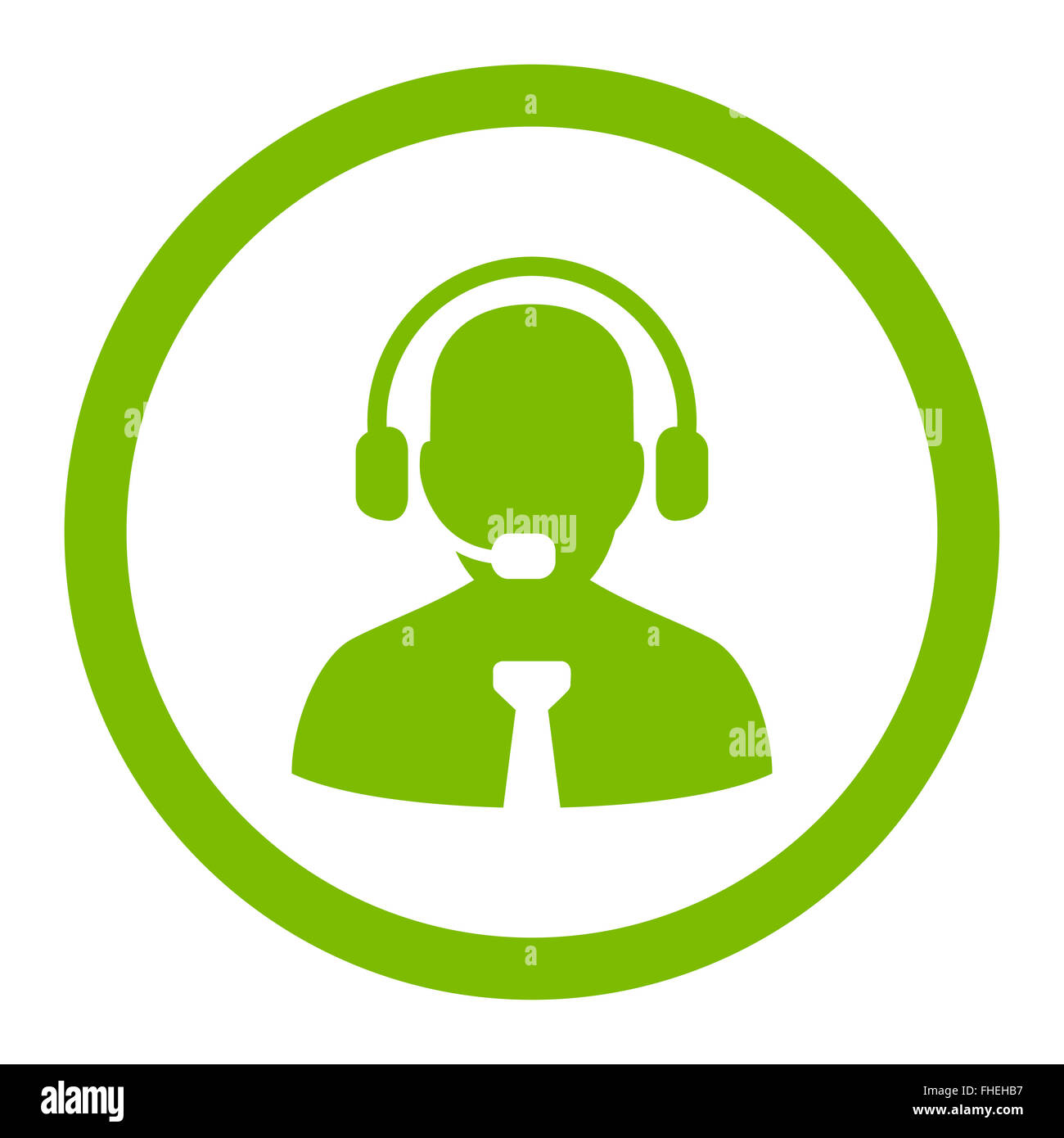 Support chat flat eco green color rounded glyph icon Stock Photo - Alamy
