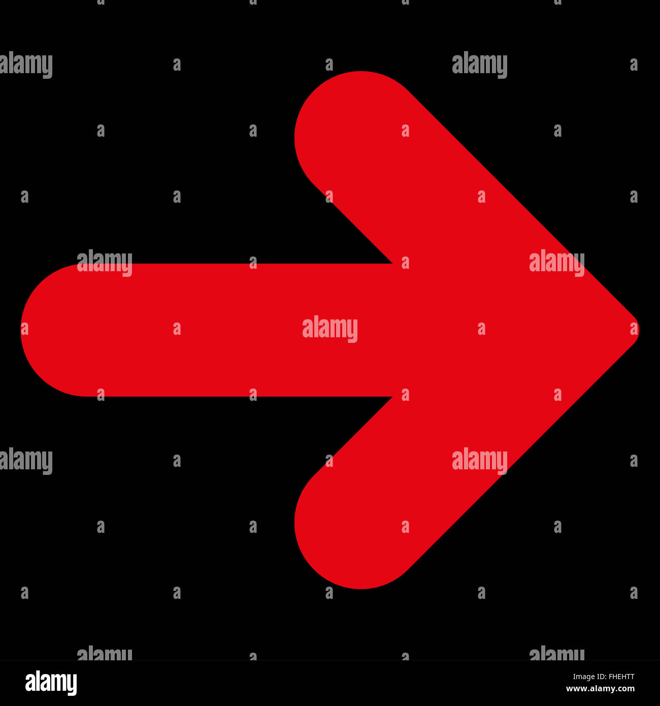 Arrow Right flat red color icon Stock Photo - Alamy