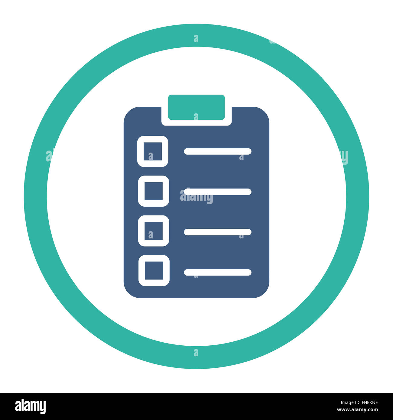 Test task flat cobalt and cyan colors rounded glyph icon Stock Photo ...