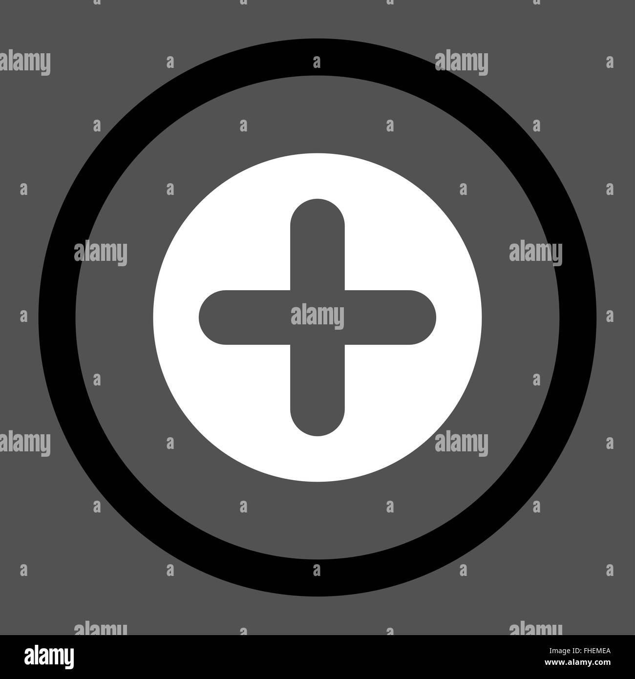 Create flat black and white colors rounded raster icon Stock Photo - Alamy