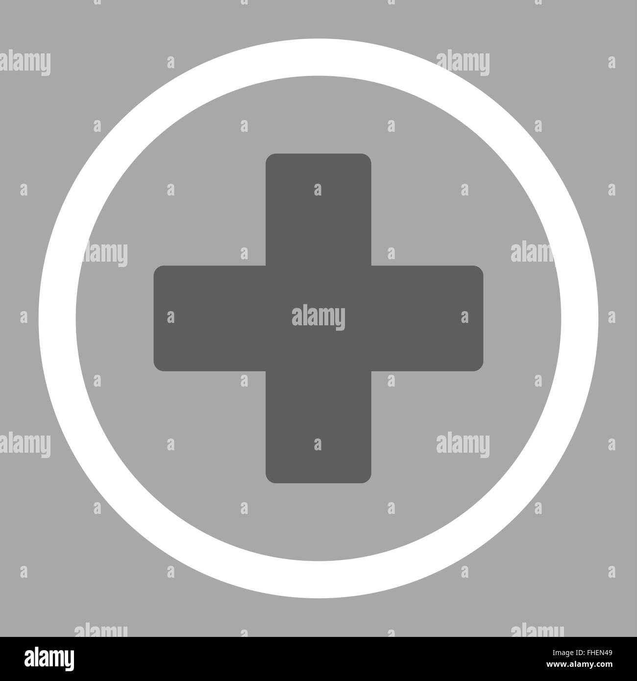 Plus flat dark gray and white colors rounded vector icon Stock Photo ...