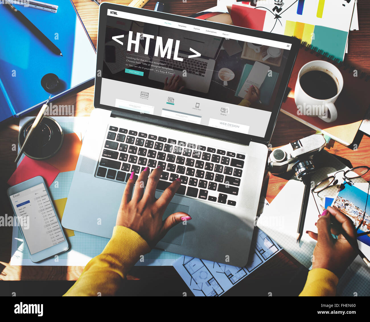 HTML Network Coding Website Internet Concept Stock Photo - Alamy