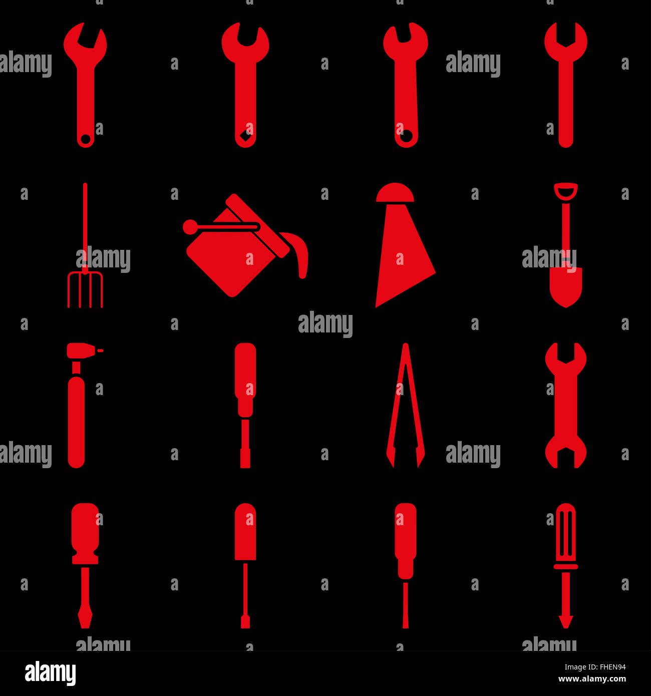 Instruments and tools icon set Stock Photo - Alamy