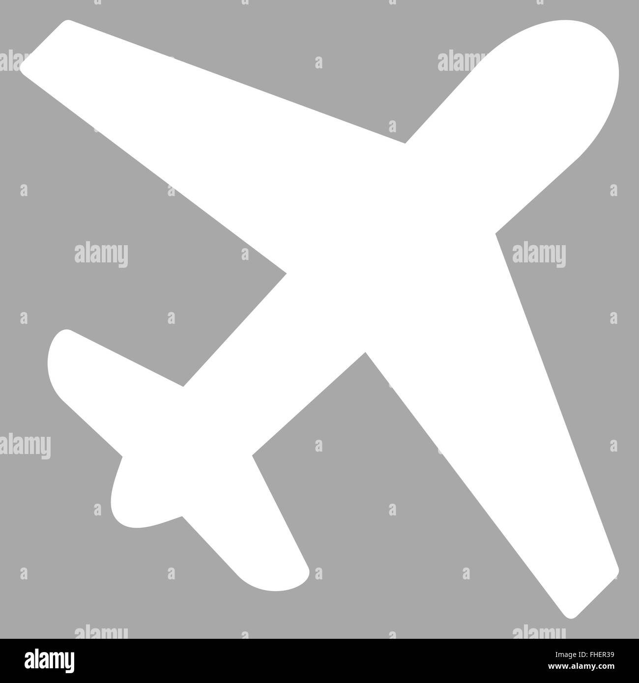 Airplane Flat Icon Stock Photo - Alamy