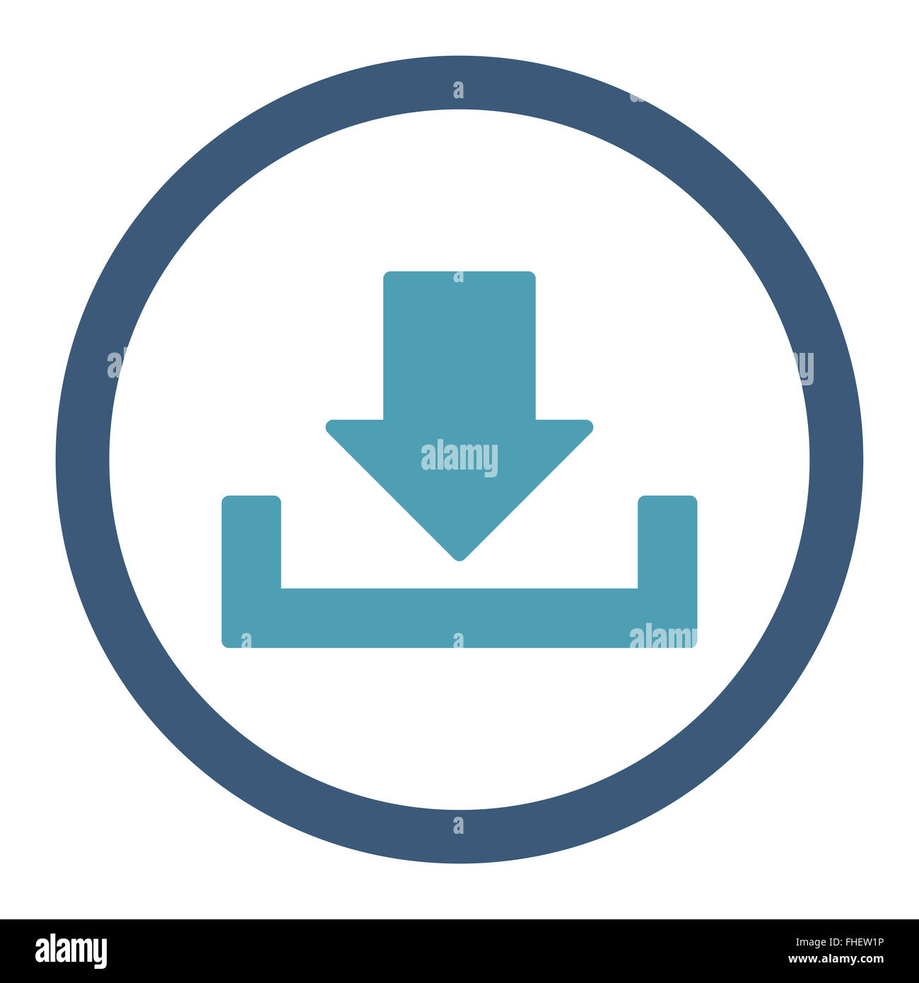 Download flat cyan and blue colors rounded vector icon Stock Photo - Alamy