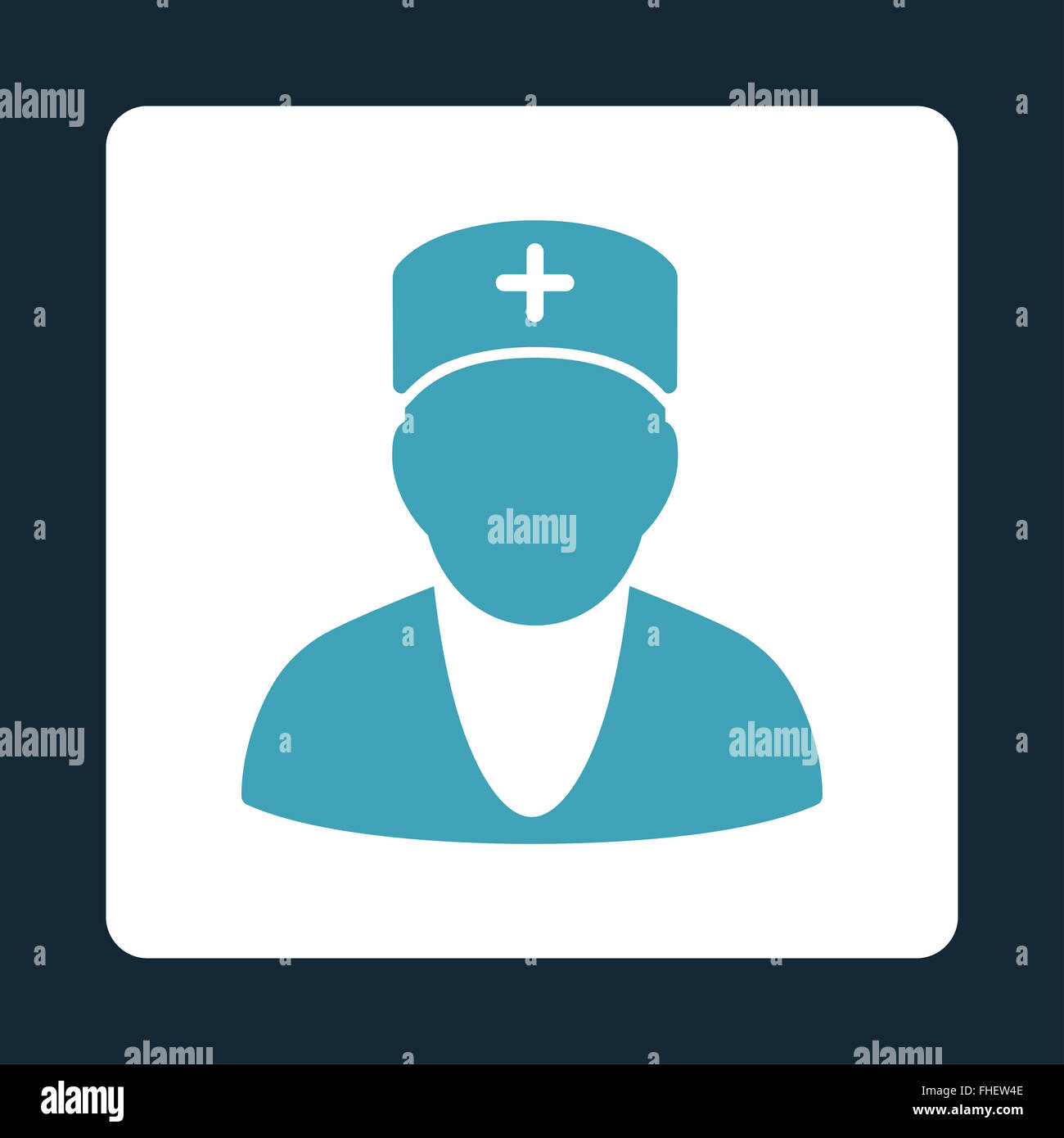 Doctor Flat Button Stock Photo - Alamy