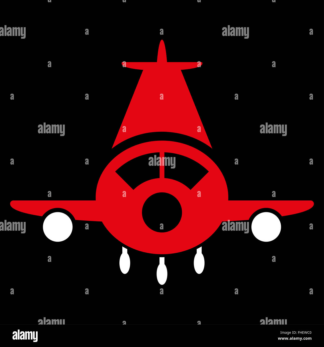 Cargo Plane Flat Icon Stock Photo - Alamy