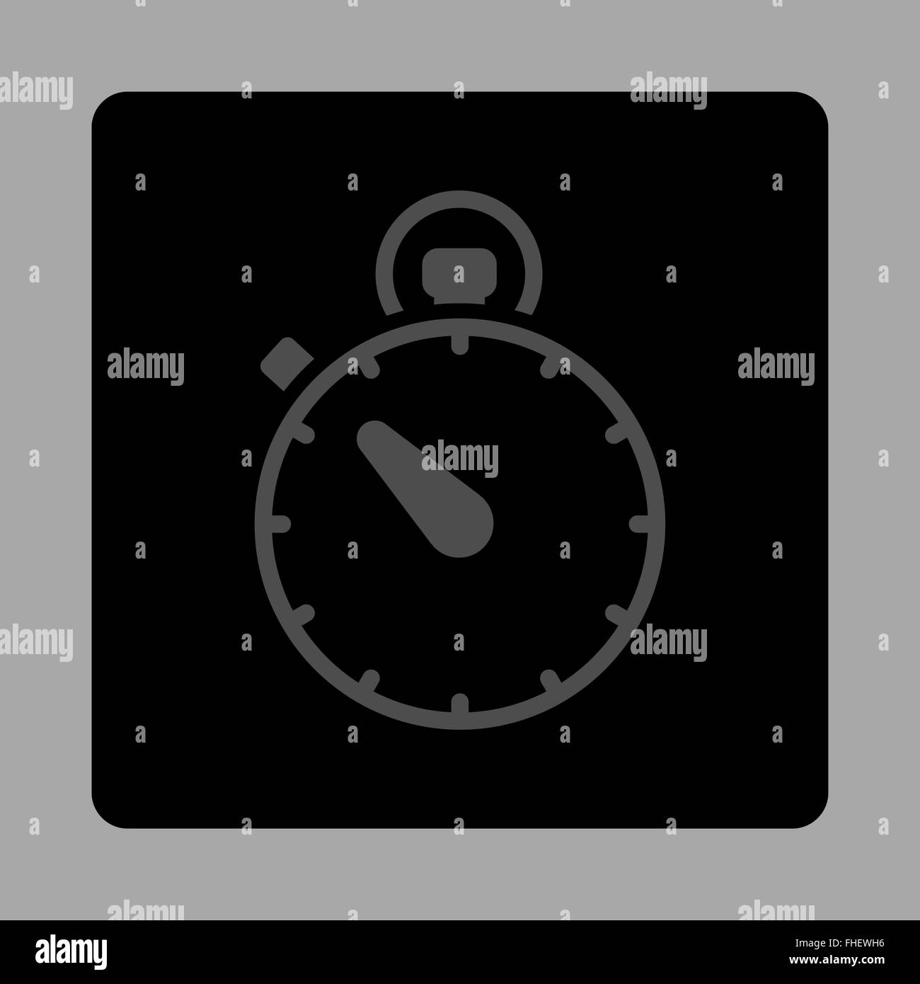Stopwatch Rounded Square Button Stock Photo - Alamy