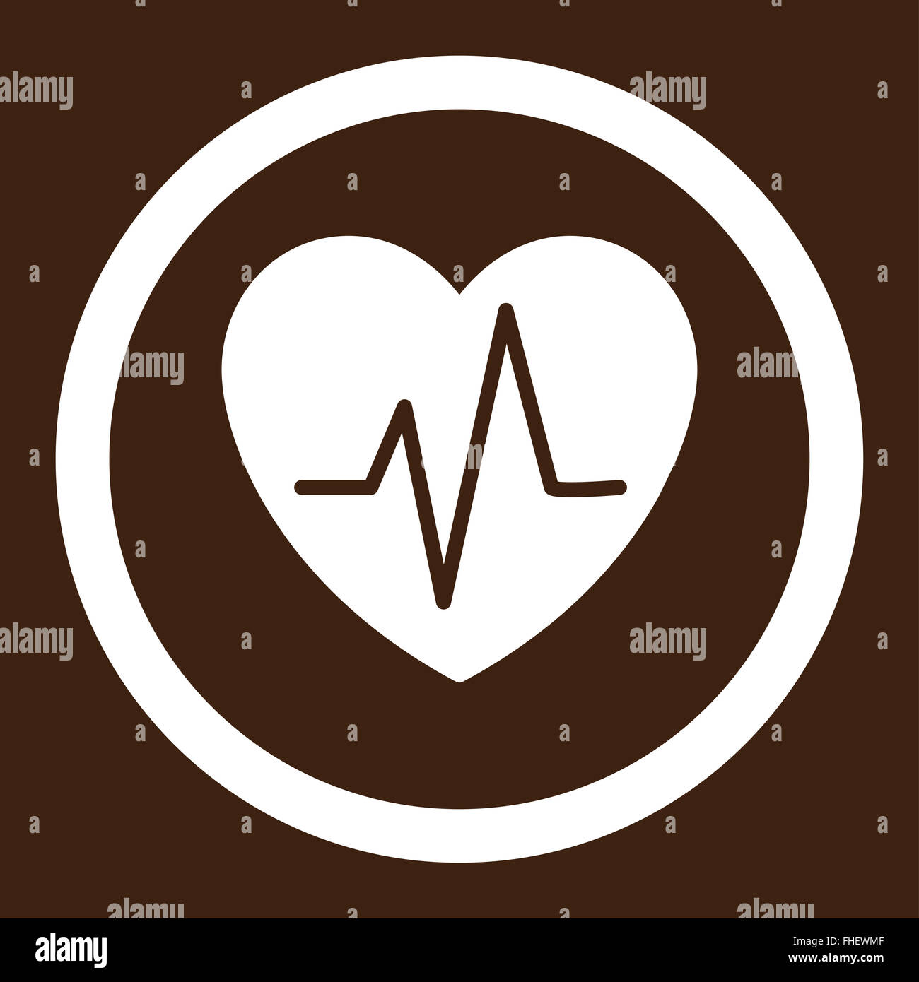 Heart Ekg Rounded Vector Icon Stock Photo - Alamy