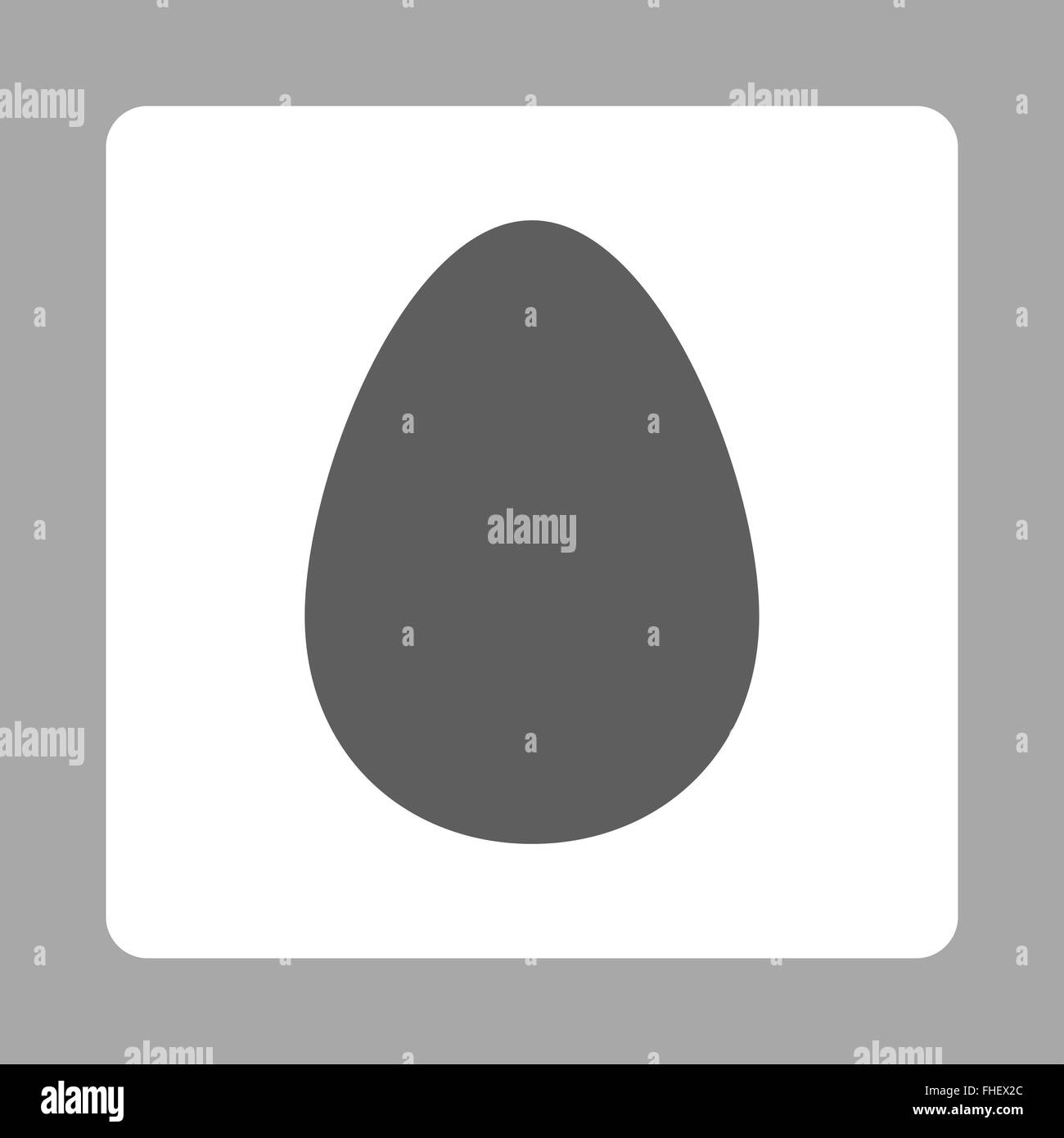 Egg flat dark gray and white colors rounded button Stock Photo - Alamy