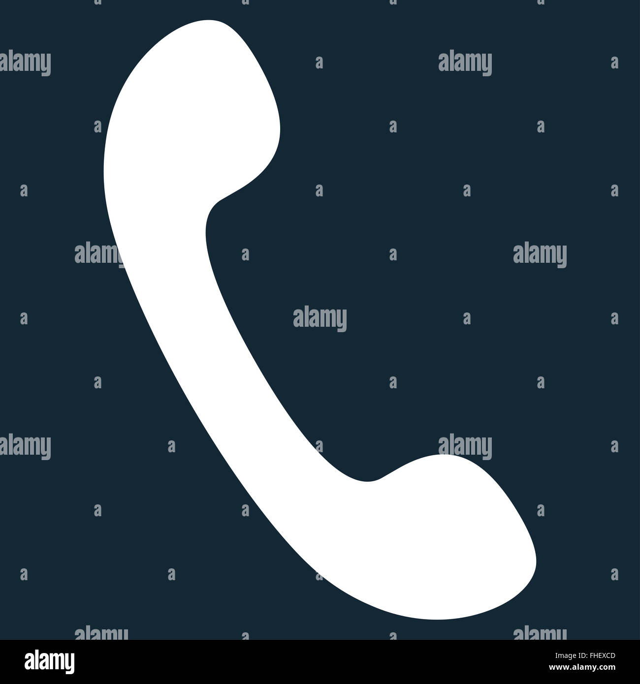 Phone flat white color icon Stock Photo - Alamy