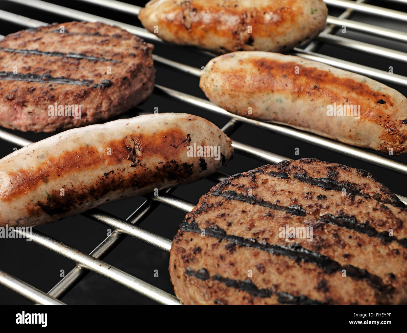 Kettle BBQ with food Stock Photo Alamy