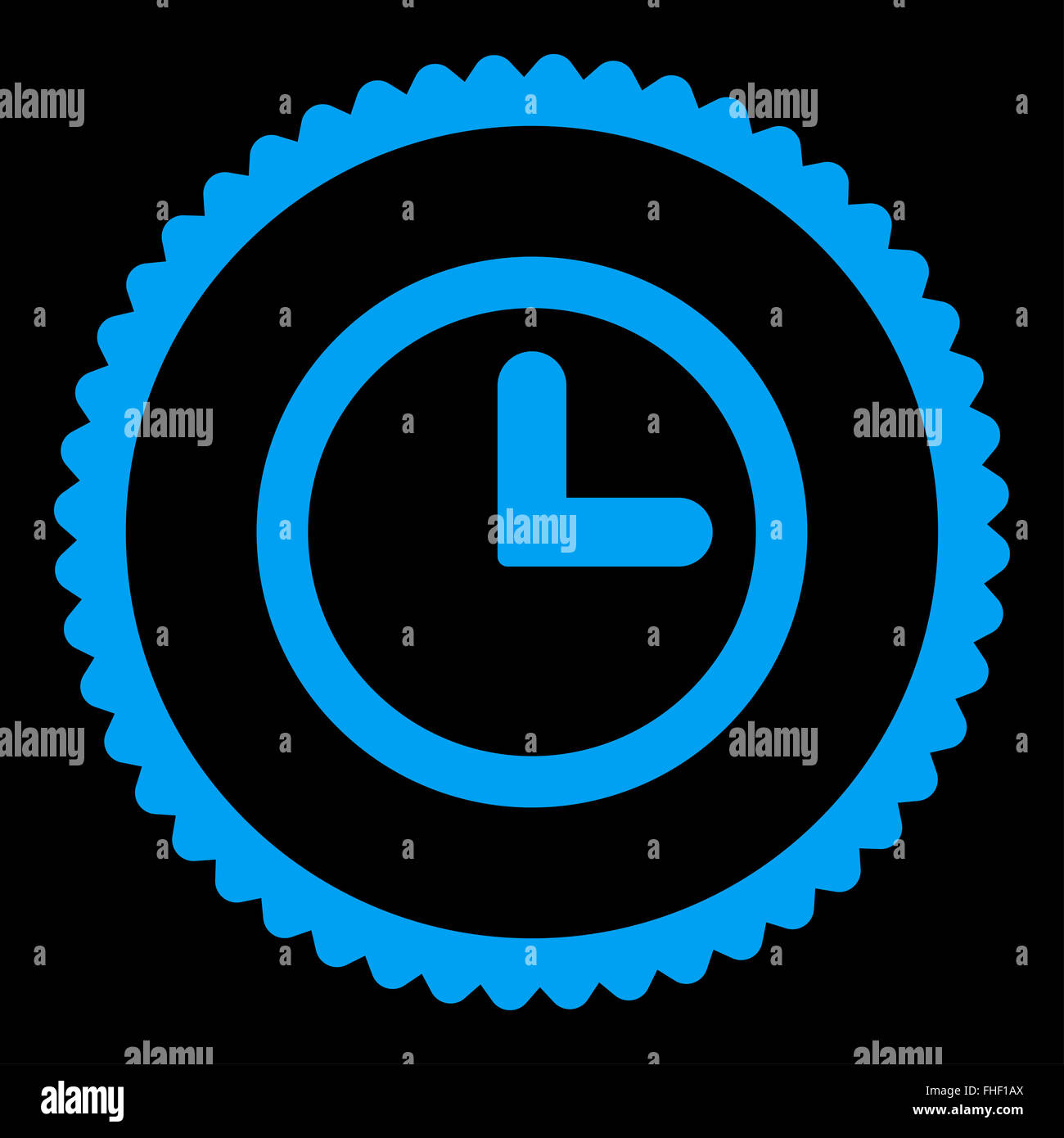 Clock flat blue color round stamp icon Stock Photo - Alamy