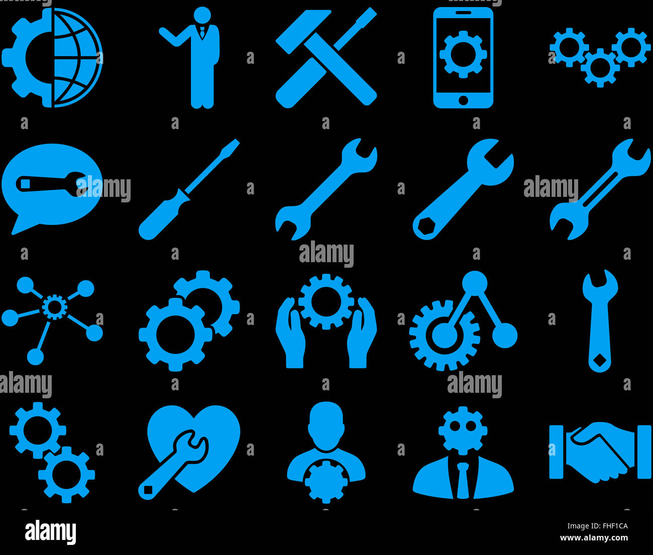 Settings and Tools Icons Stock Photo - Alamy