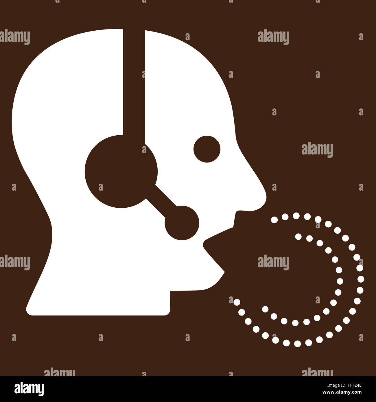 Operator Speech Flat Icon Stock Photo - Alamy