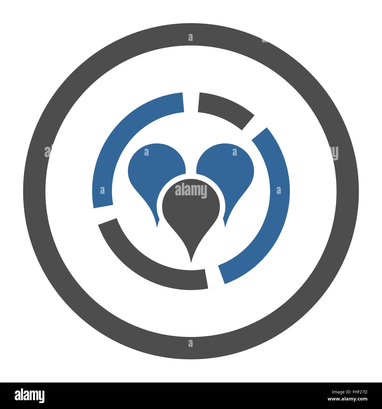 Geo diagram flat cobalt and gray colors rounded glyph icon Stock Photo ...
