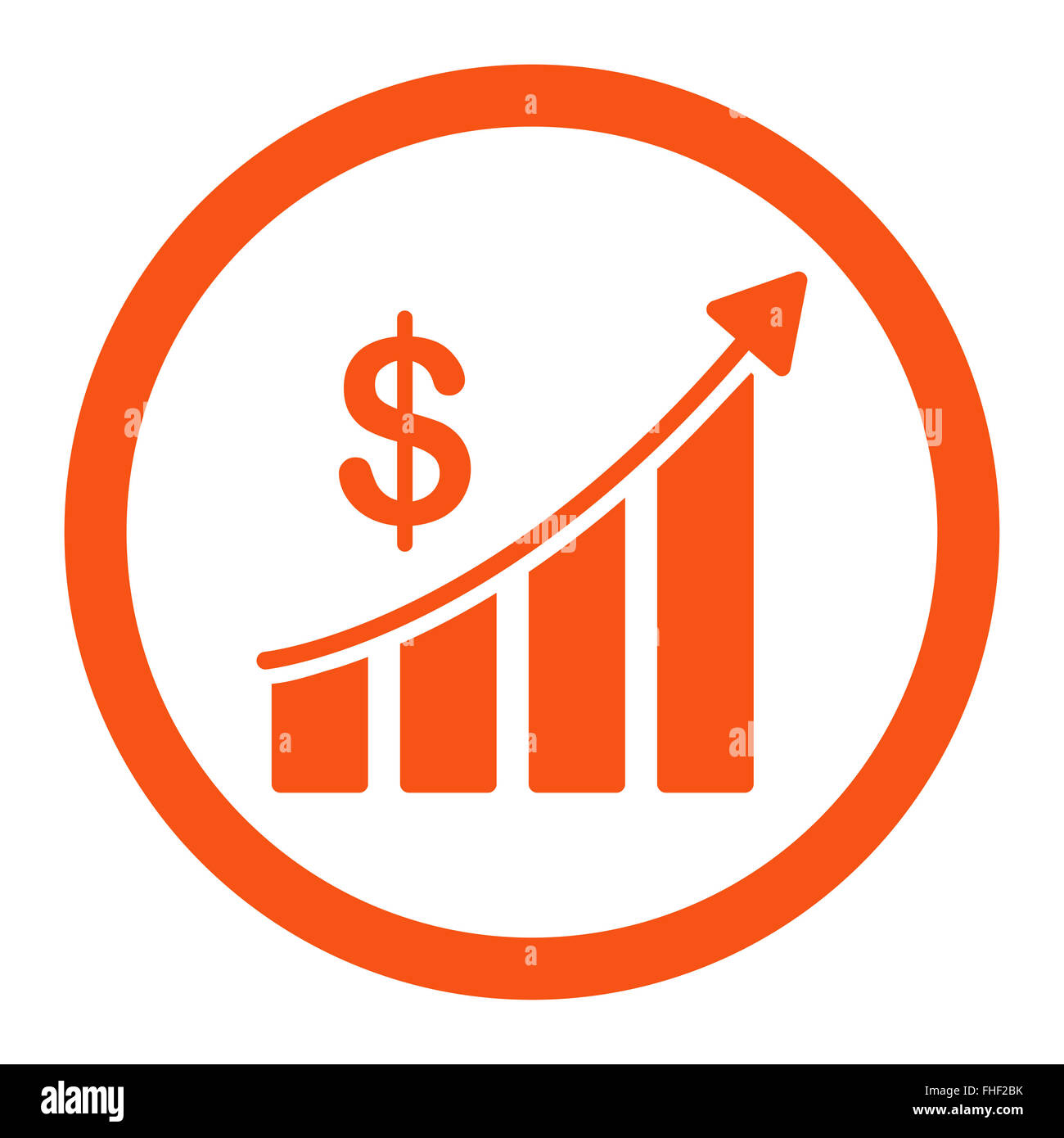 Sales Flat Orange Color Rounded Vector Icon Stock Photo Alamy