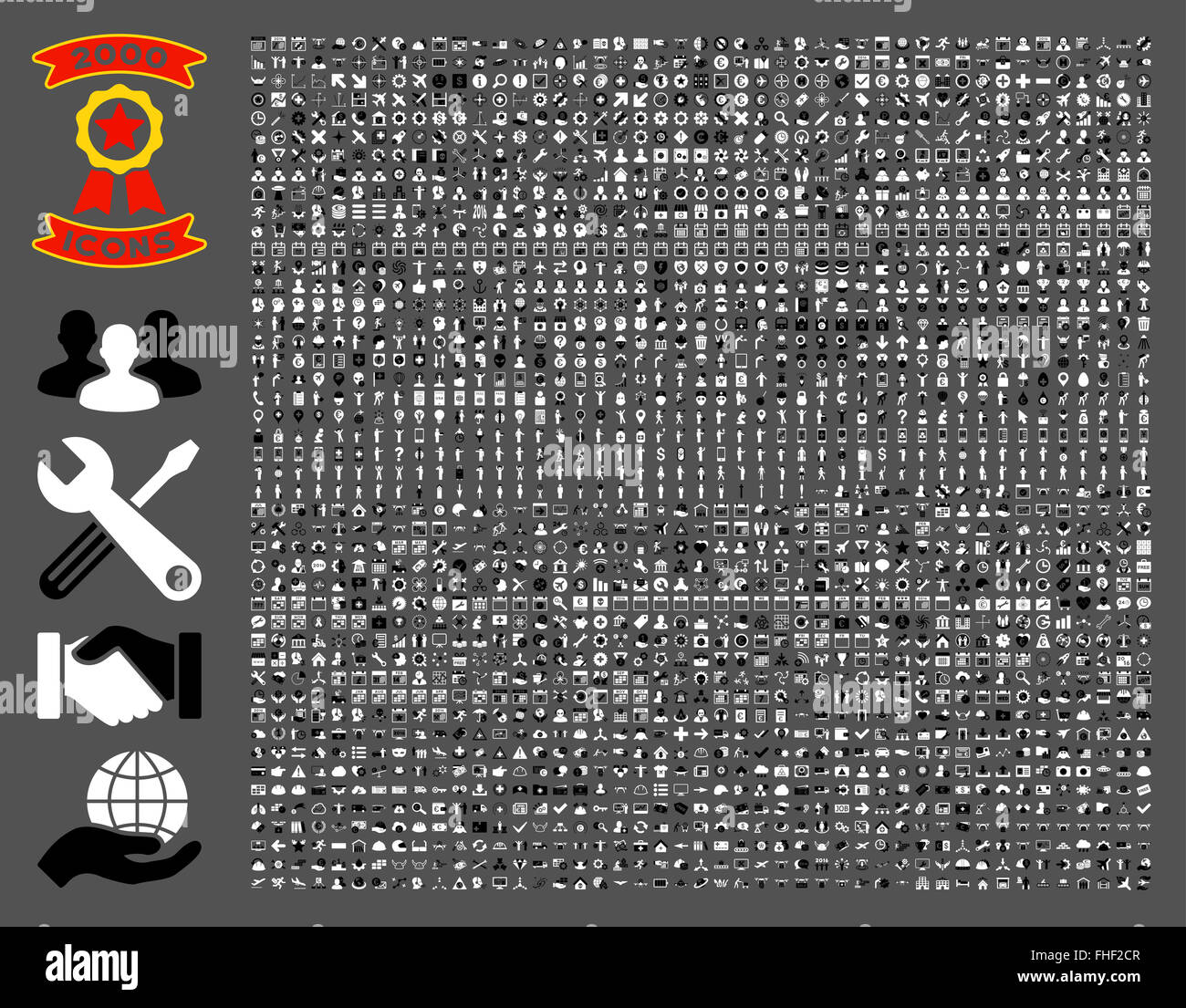 Collection Of 2000 Flat Vector Icons Stock Photo - Alamy