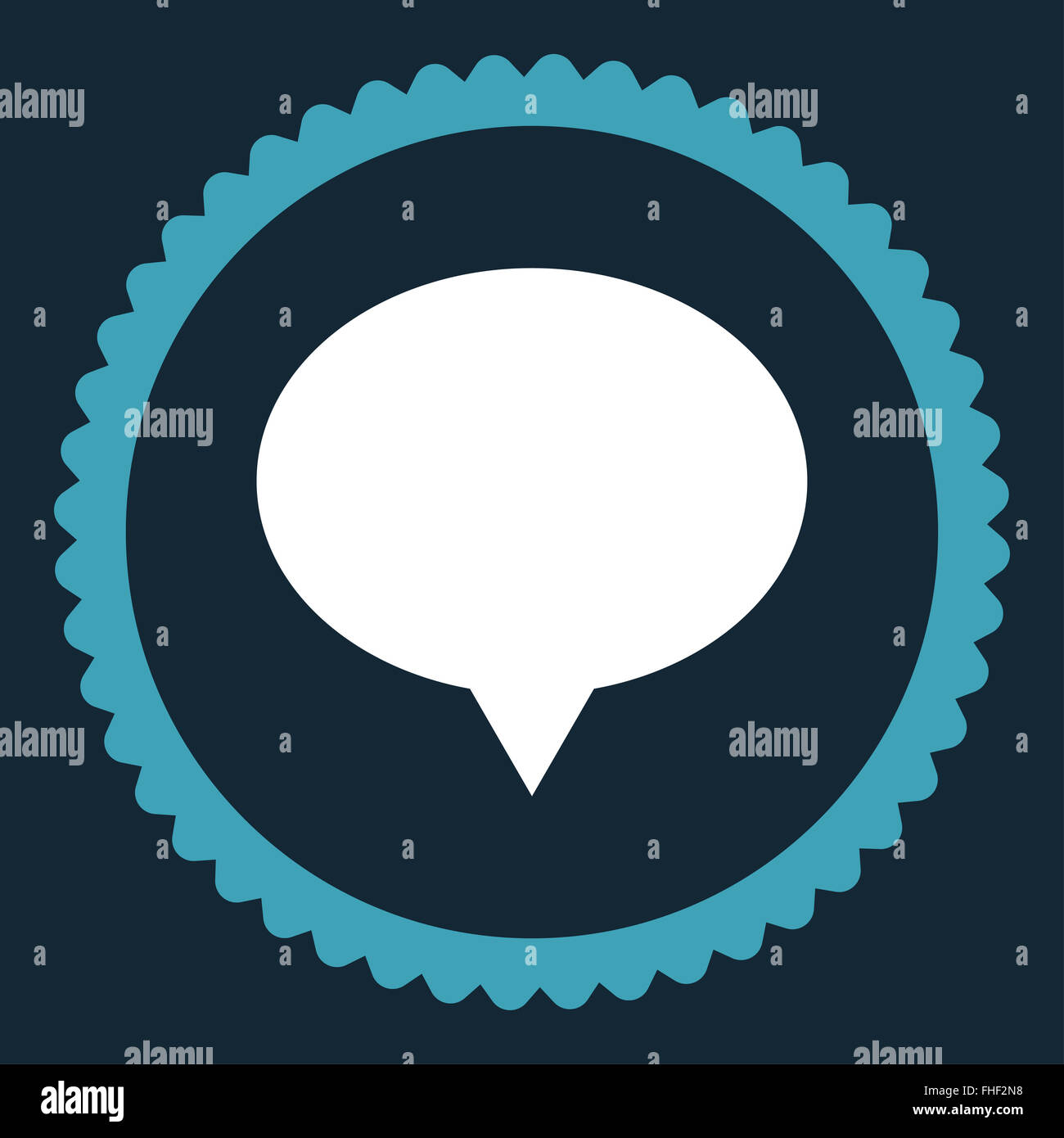 Banner flat blue and white colors round stamp icon Stock Photo - Alamy