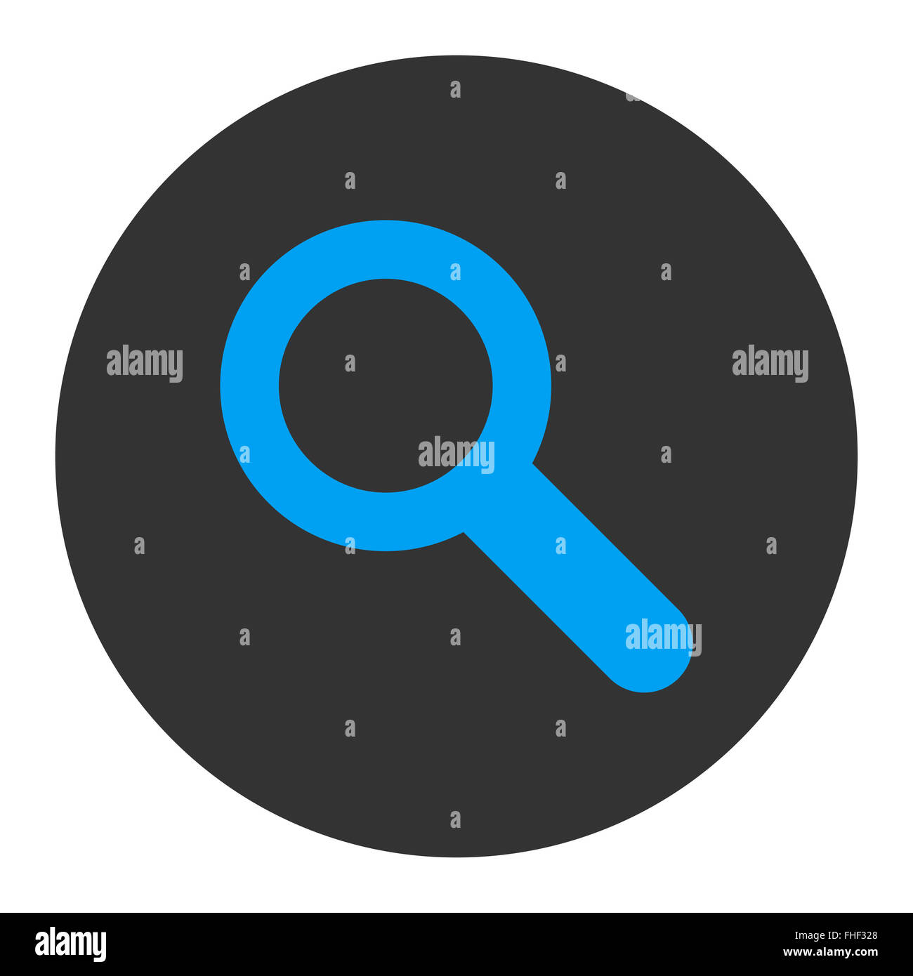 Search flat blue and gray colors round button Stock Photo - Alamy