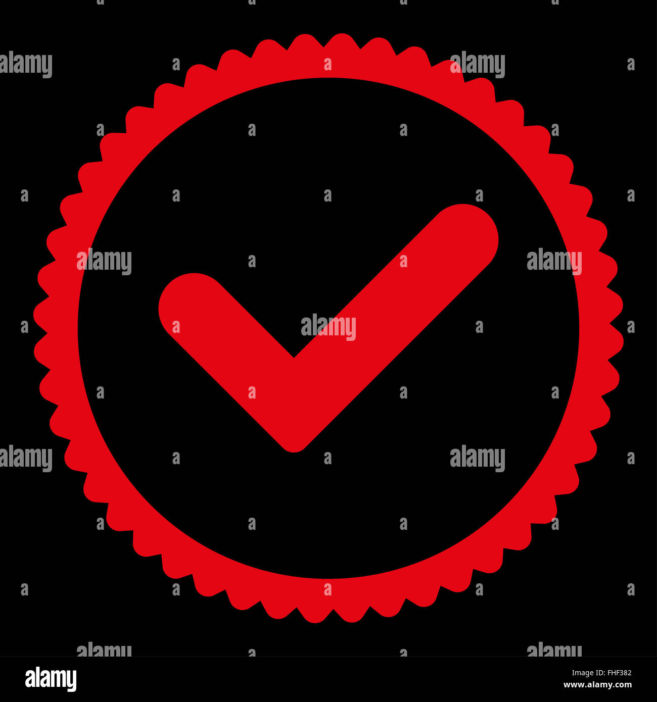 Yes flat red color round stamp icon Stock Photo - Alamy