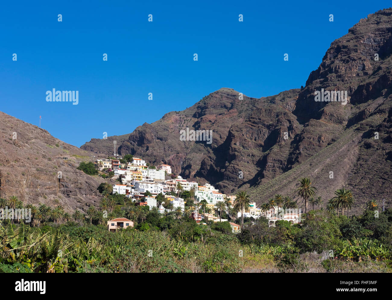 La Calera, Valle Gran Rey, La Gomera, Canary Islands, Spain Stock Photo