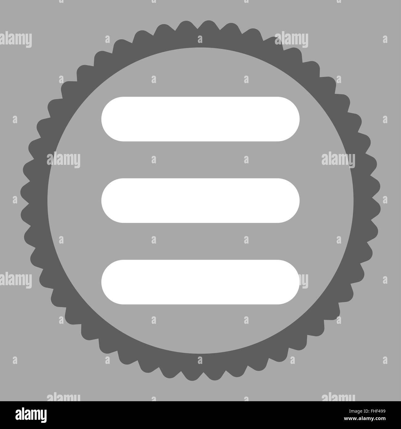 Stack flat dark gray and white colors round stamp icon Stock Photo - Alamy