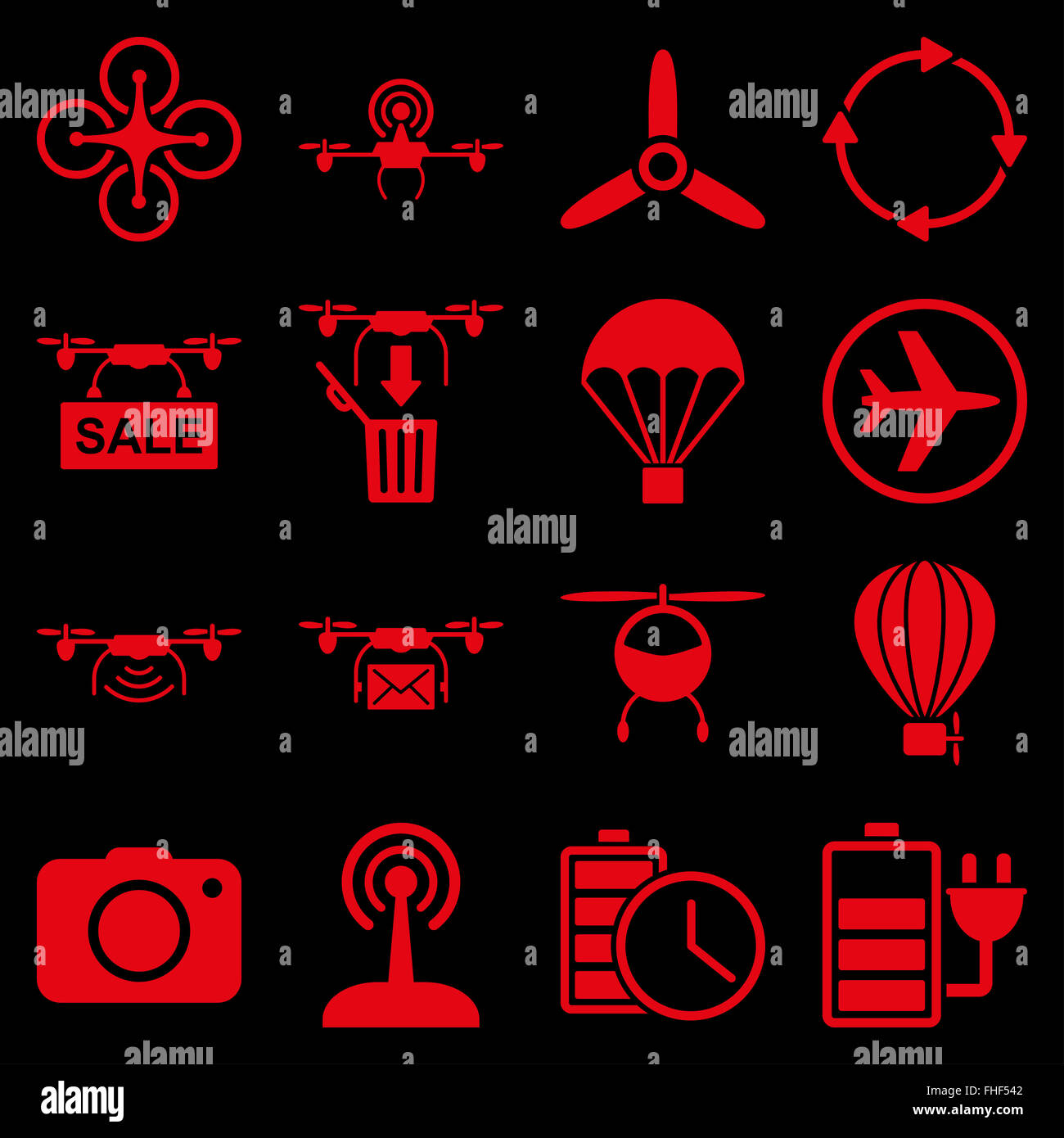 Copter tools icon set Stock Photo - Alamy