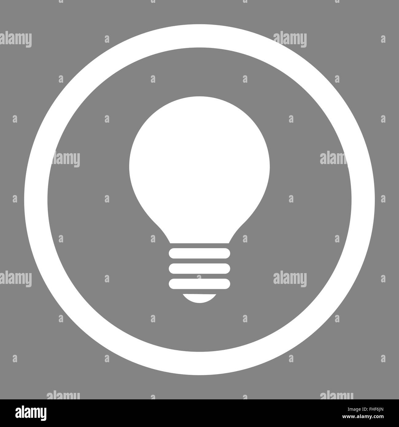 Electric Bulb flat white color rounded vector icon Stock Photo - Alamy