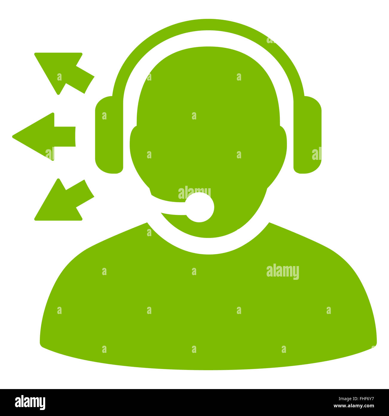 Operator Message Flat Icon Stock Photo - Alamy