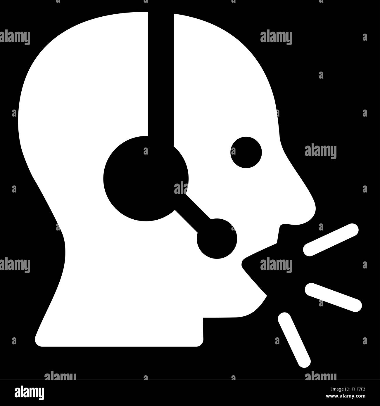 Operator Message Flat Icon Stock Photo - Alamy
