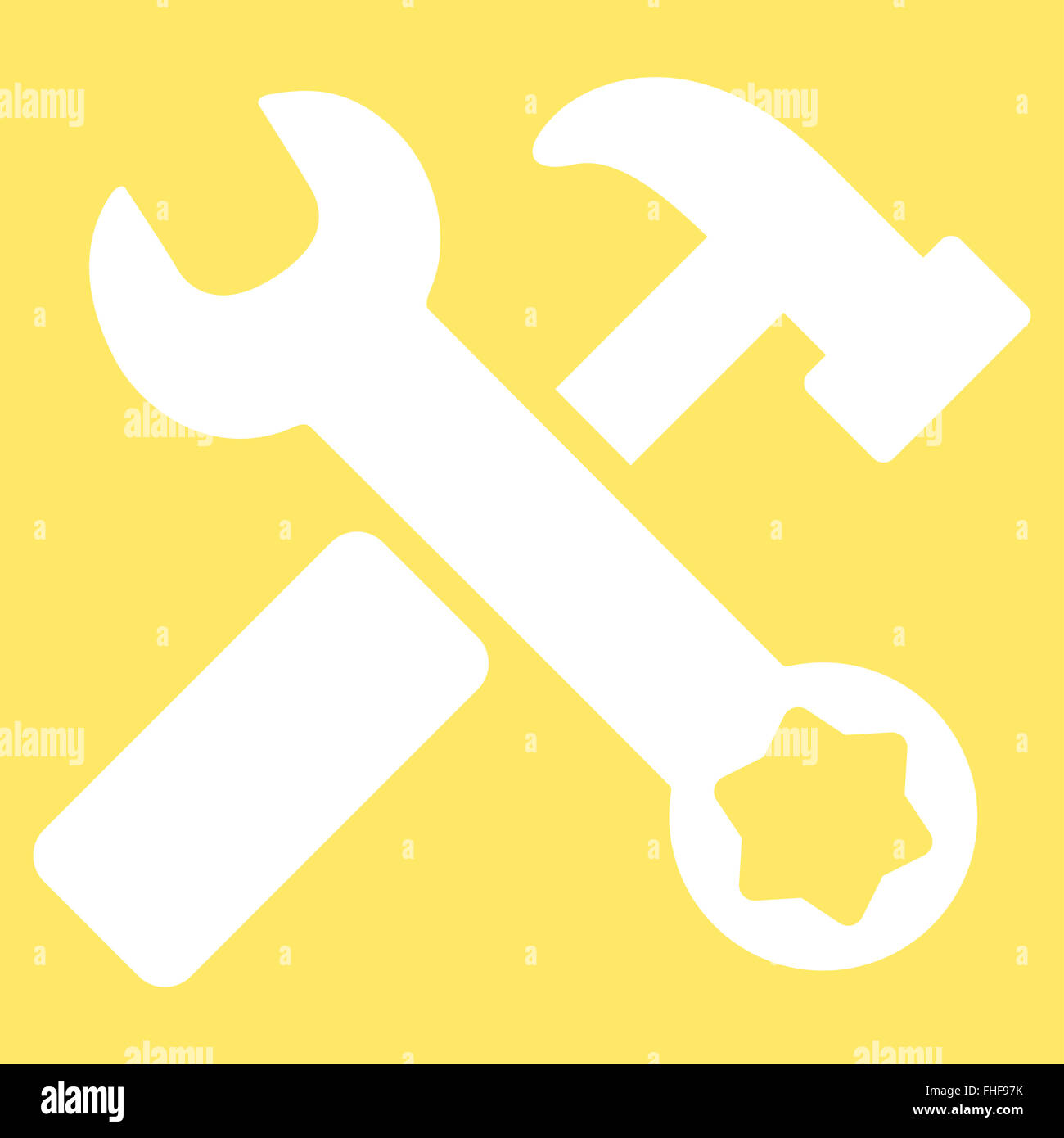 Hammer And Wrench Icon Stock Photo Alamy